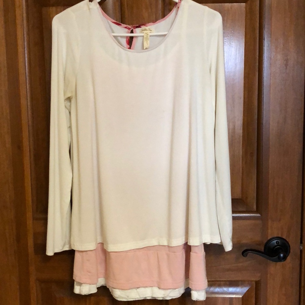 Matilda Jane two-layer plus lace long-sleeve top